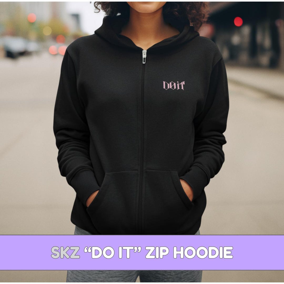 SKZ Do It Zip-up Hoodie | Unofficial Kpop Fan Merch | Gildan Full