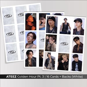 ATEEZ Golden Hour Photo Card Set: Kpop Fan Art (Digital Download)