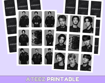 Set de tarjetas fotográficas de ATEEZ / 8 miembros + 2 fotos de unidad / Set de PC K-Pop