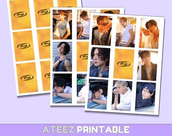 Set di photocard Golden Hour degli ATEEZ: Fan art Kpop (download digitale)