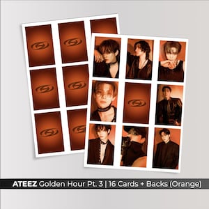 ATEEZ Golden Hour Photo Card Set: Kpop Fan Art (Digital Download)