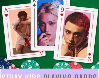 Baraja de cartas SKZ: Plantilla digital editable