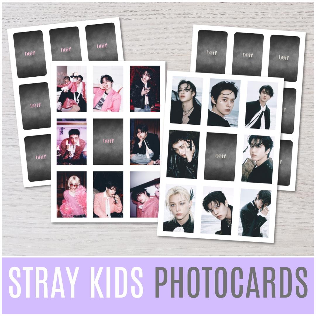 SKZ “do It” Printable Photocards • 2 Versions • SKZ 8 Members