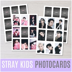 Stray Kids “Do It” utskrivbara fotokort • 2 versioner • SKZ 8-medlemmar • Fyrkantiga + rundade hörn • K-Pop