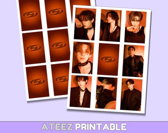 Set di photocard Golden Hour degli ATEEZ: Fan art Kpop (download digitale)