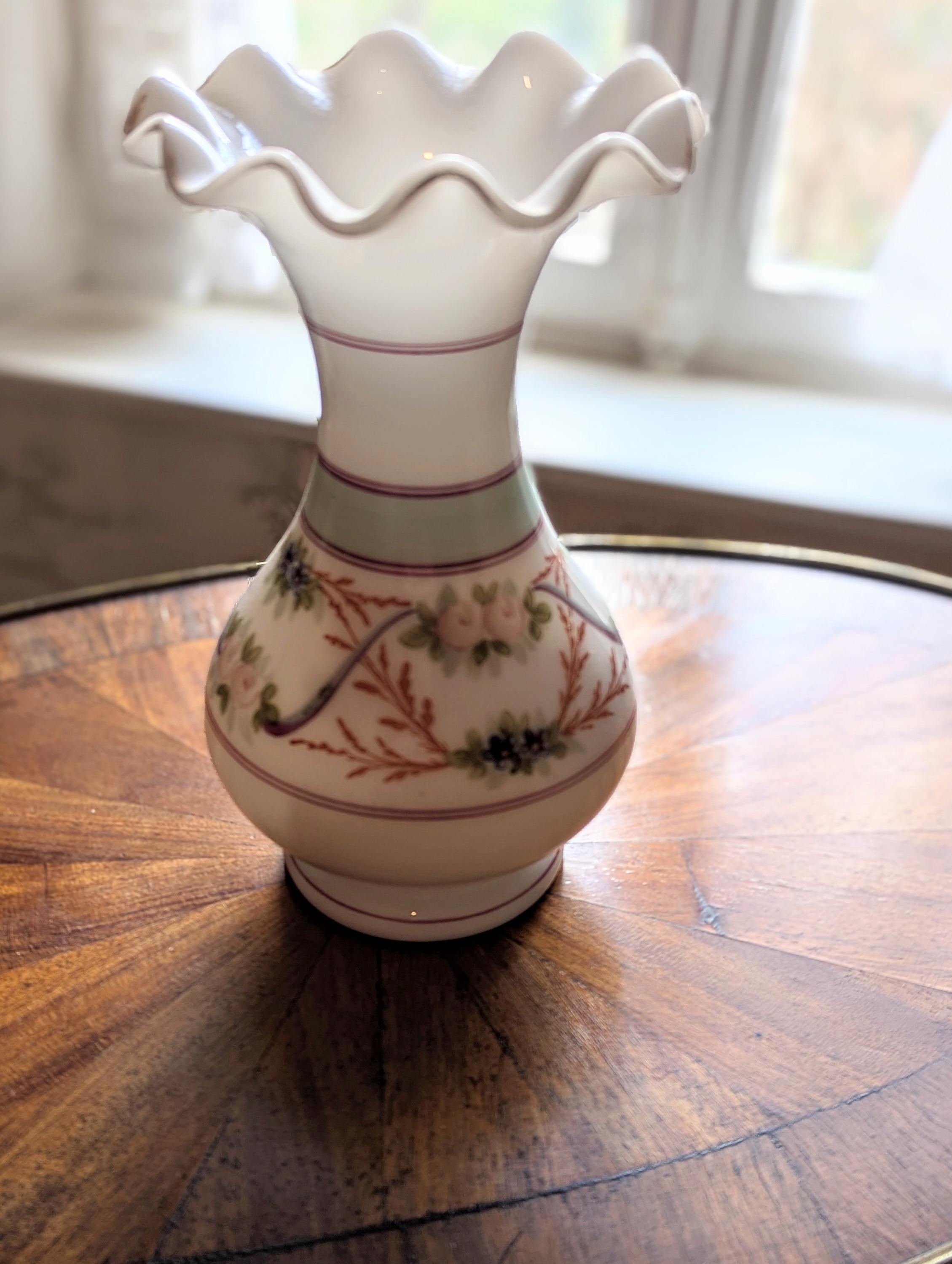 Vase Vintage Style Victorien - Rose Nacré - Très Bon état