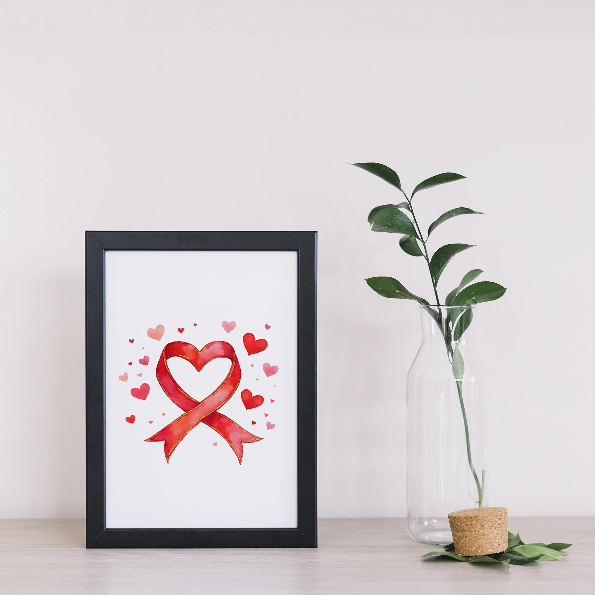 Red Ribbon Infinity Symbol With Hearts PNG | Romantic Love Clipart ...