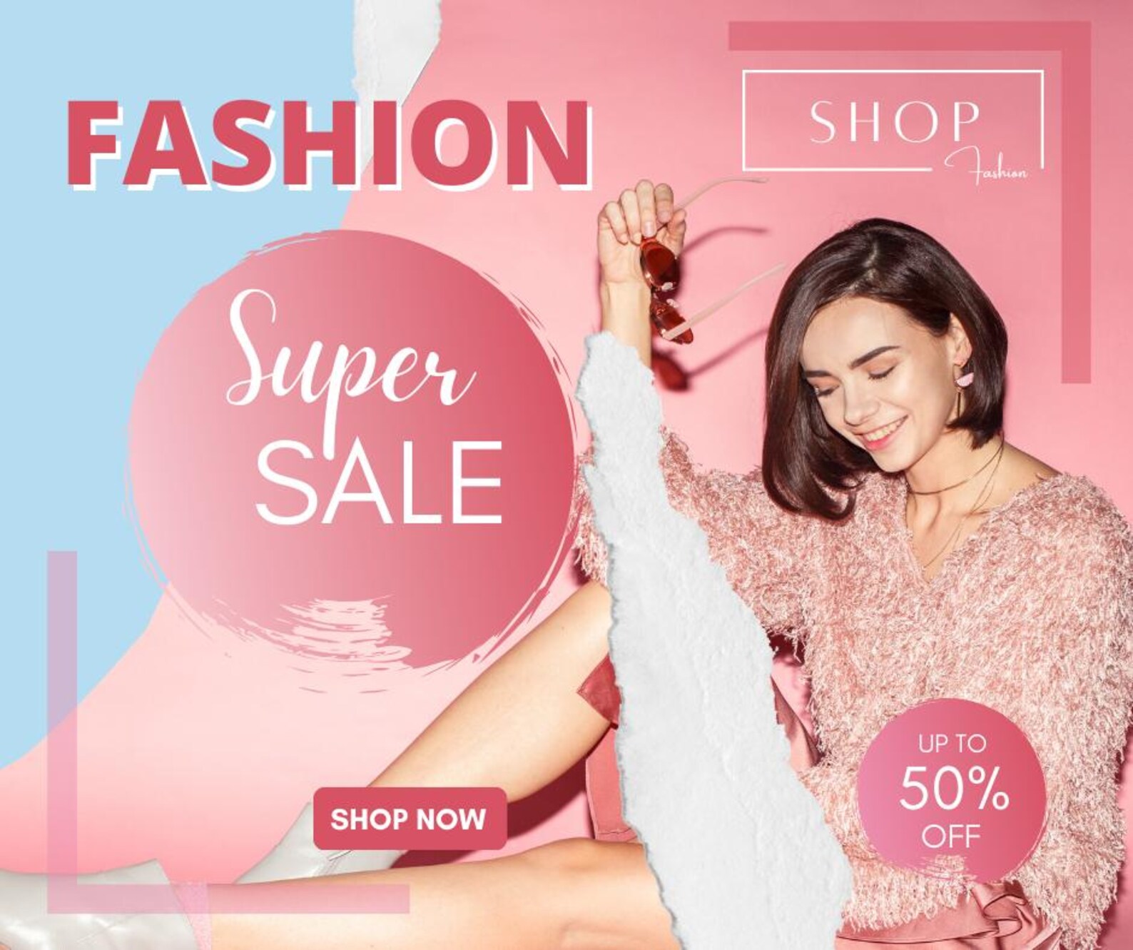 Canva Facebook Ad Template Social Media Banner Editable Digital