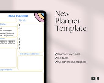 Planner di vita digitale / Modello GoodNotes non datato (download digitale)