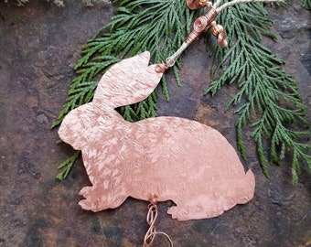 Copper Rabbit Wind Chime - Year Of The Rabbit - Porch Décor -  Housewarming Gift For Bunny Lovers - Mother's Day Gift For Rabbit Lover