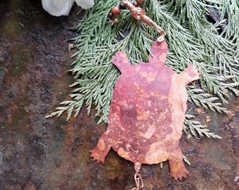 Copper Wind Chimes - River Turtle Wind Chime - Housewarming Gift - Christmas Gift - Lake House Décor - River House Décor
