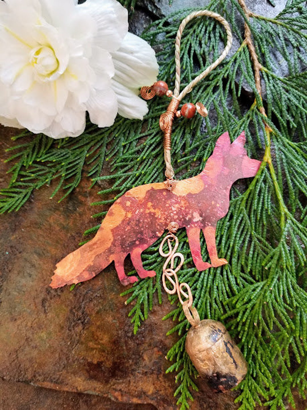 Copper Fox Wind Chimes Standing Red Fox Christmas Gift for Etsy