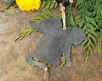 Personalized Copper Cat Memorial Wind Chime - Pet Loss Gift