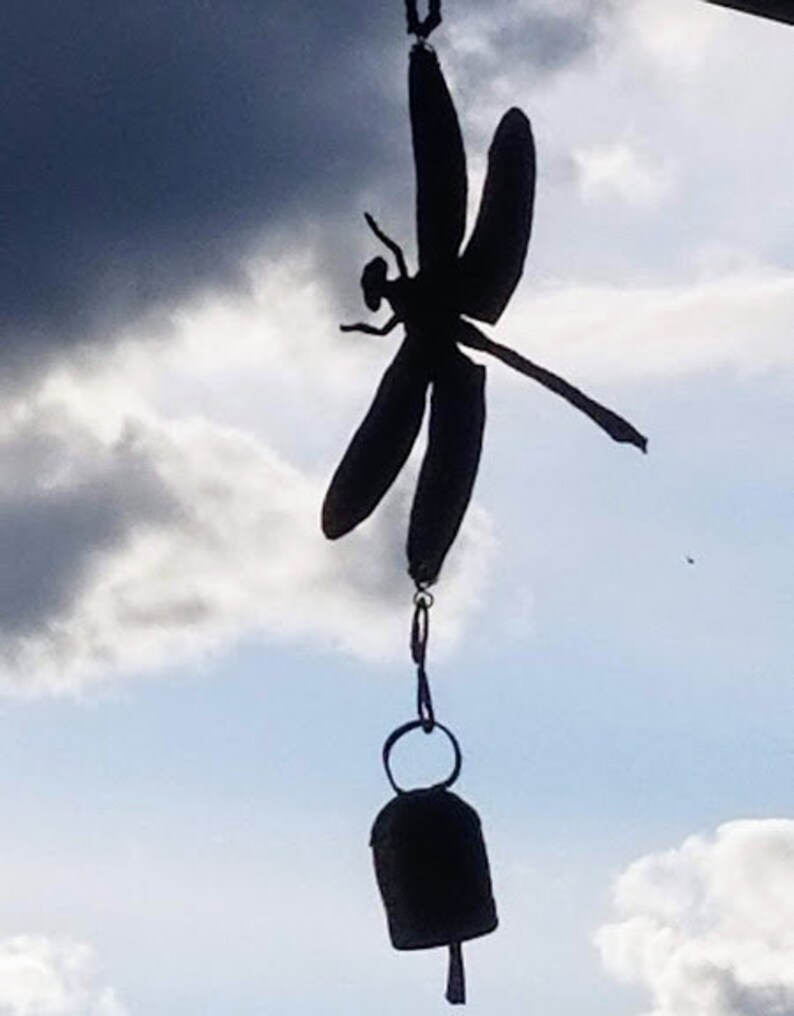 Copper Wind Chimes Rustic Dragonfly Copper Wind Chimes Etsy