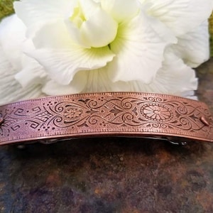 Copper Baroque Design Hair Clip - Hair Accessory For Daughter - Birthday Gift  For Mom - Made In France Hair Clip