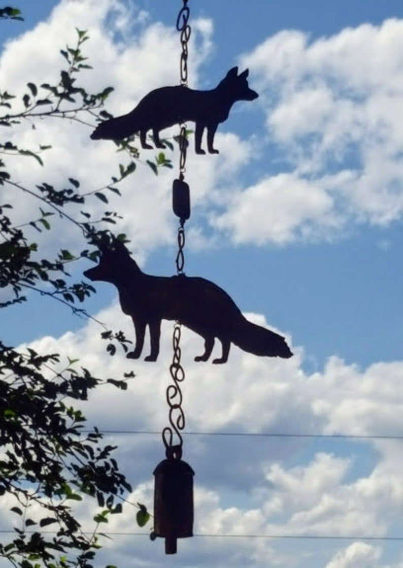Copper Wind Chimes Fox Wind Chime Red Fox Wind Chime Etsy