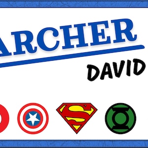 Superhero Name Sign - Customizable Digital Print Template