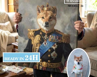Royal Dog Painting,Custom Regal Pet Portrait, Pet Portrait, Royal Dog Portrait, Pet Portrait gift, Wall Art,Renaissance Pet Portrait
