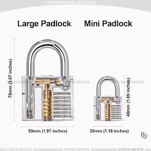 Transparentes Vorhängeschloss aus Messing: Durchsichtiger Mechanismus, pädagogisch wertvolles Schlossmodell & trendiges Modeaccessoire