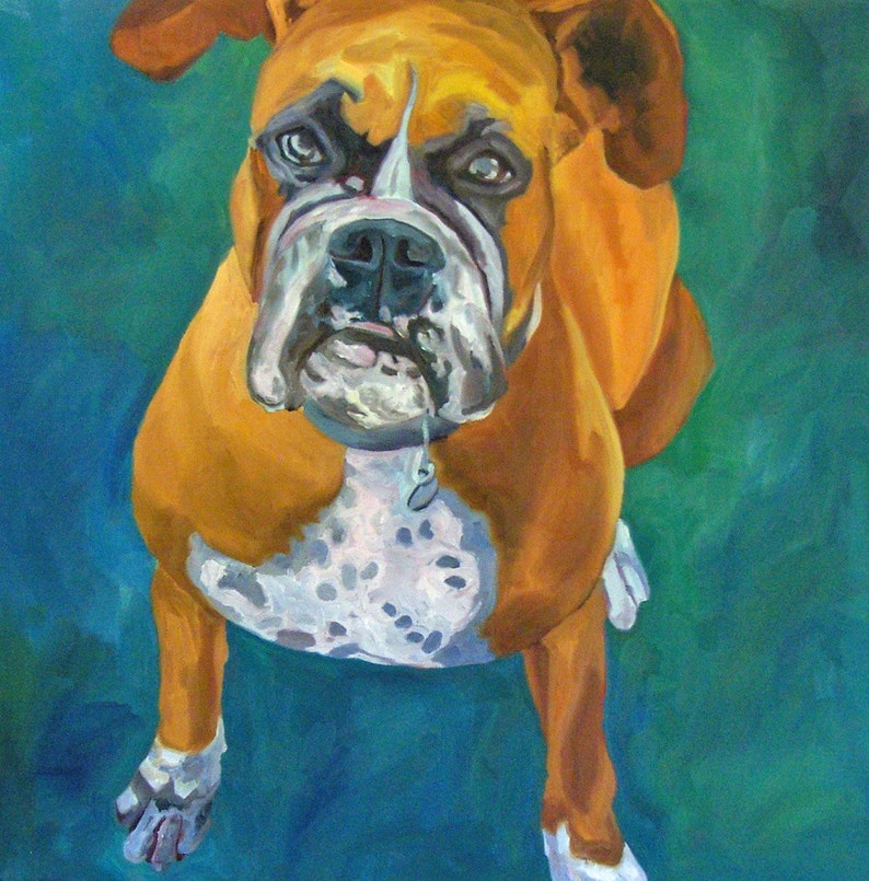 Pet Portrait Greeting Card Boxer Dog image 2