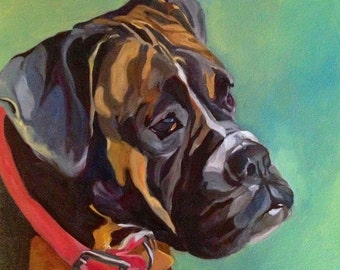 Boxer Dog Portrait Print