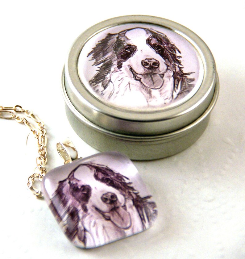 CUSTOM Photograph Pet Portrait Glass Pendant Necklace Etsy