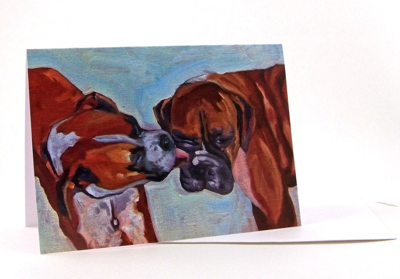 Pet Portrait Greeting Card Boxer Dog image 1