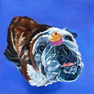 Millie the Bulldog and Her Cupcake