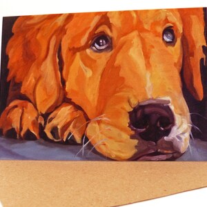 Golden Retriever perro retrato Original tarjeta de felicitación