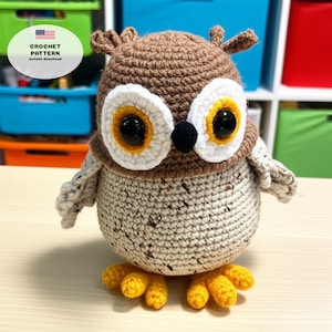 Owl Crochet Pattern PDF, DIY Crochet Kids Toy, Tiny Animal Amigurumi, Baby Gift Idea, Mini Magic Owl Crochet Pattern