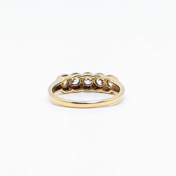 Anello vintage 14k Diamond CZ Buttercup Stack QVC Diamonique 14k Band Anello anniversario 14k Fede nuziale 14k Anello impilabile Etsy Italia