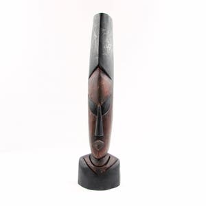 Vintage African Wood Mask - Hand Carved Wood African Sculpture - Ghana Table Decor - Tribal Art Statue - Ghana Mask - Ghana Wall Decor