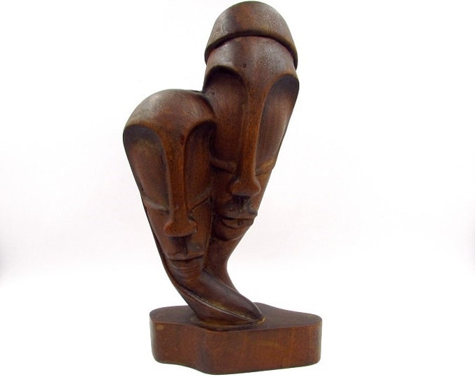 Haitian Art, Haitian Wood Carving, Mid Century A. Decembre Lamoureuse