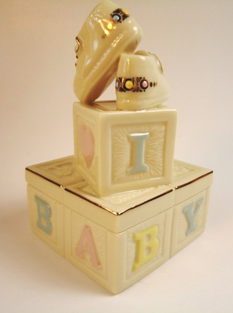 Vintage Lenox Lenox Precious Steps Baby Trinket Box New in Etsy