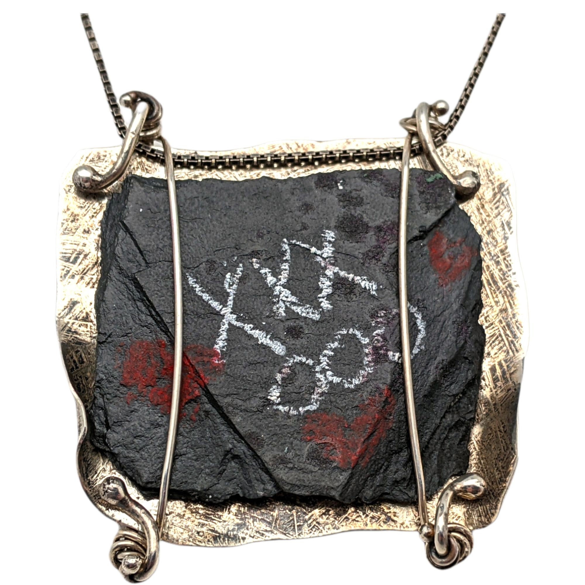 Metamorphic Rock Necklace, Artisan SOYKA-HOROSKO Sterling