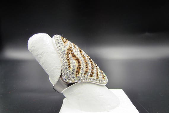 Vintage Jacmel Mauritius Sterling Zebra Ring - St… - image 3