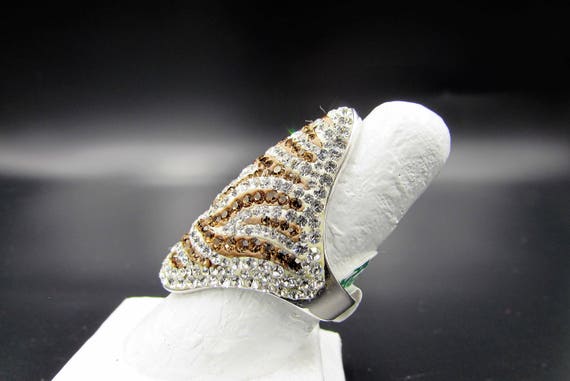 Vintage Jacmel Mauritius Sterling Zebra Ring - St… - image 5