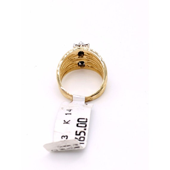 Diamond Knuckle Ring, Wide Diamond Stack Ring, 14… - image 8