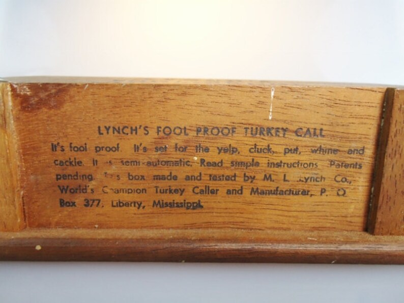 1965 Lynch's Fool Proof Turkey Call Model 101 Liberty Etsy