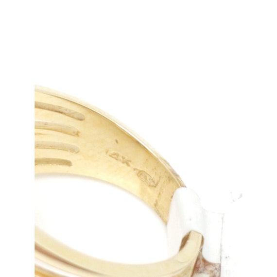 Diamond Knuckle Ring, Wide Diamond Stack Ring, 14… - image 9