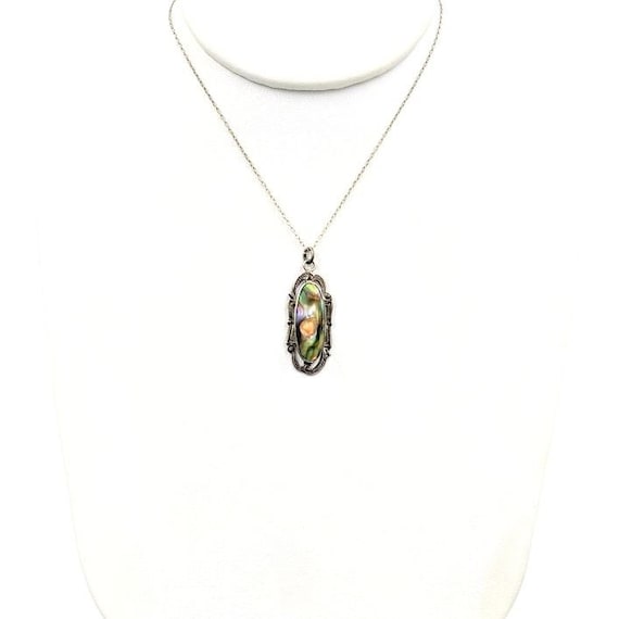 Antique Blister Pearl Pendant, Art Deco Sterling … - image 1