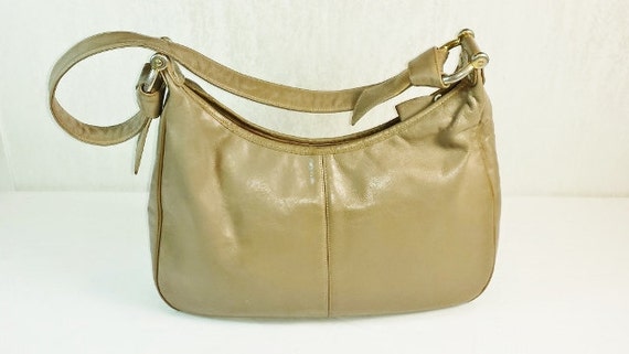 Vintage Tan Leather Salvatore Ferragamo Handbag -… - image 1