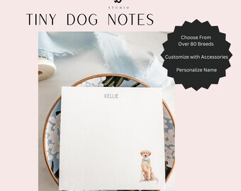 Dog Breed Notecard for Dog Lovers, Stationery Hostess Gift, Personalized Notecards, Gift for Dog Lover, Small Notecards, Desk Décor,