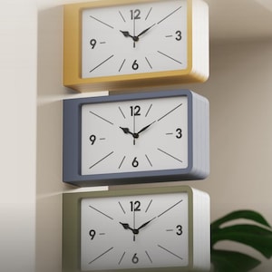 Moderne doppelseitige Wanduhr, minimalistisches stilles Bürodekor