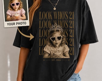 Personalized Vintage Photo Birthday Shirt, 50th Birthday Shirt, 30th Birthday Gift, 40th Birthday Shirt, Picture Birthday Tee, 21st Birthday