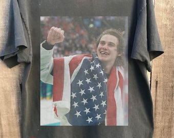 Jack Hughes Hockey USA Team Vintage Bootleg 90s Shirt