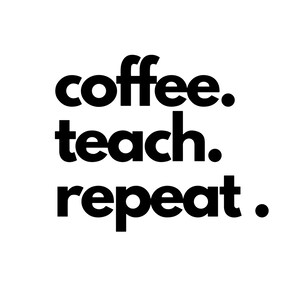 Citação engraçada de professor em SVG | café. ensinar. repetir. | Arquivo digital da vida do professor | Arquivo de corte do professor Cricut