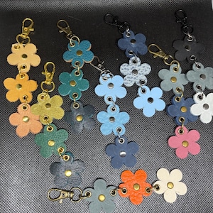 Mini flower chain handmade leather purse flair accessory bag bling