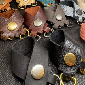 handmade full-grain leather purse double flair holders accessories bling