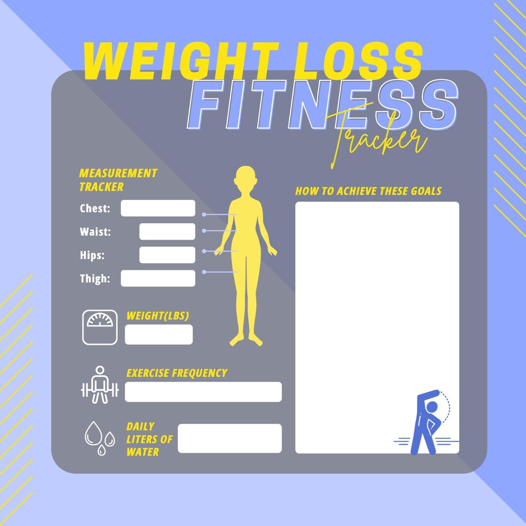 Weight Loss Tracker | Digital Fitness & Diet Planner | Editable Google ...
